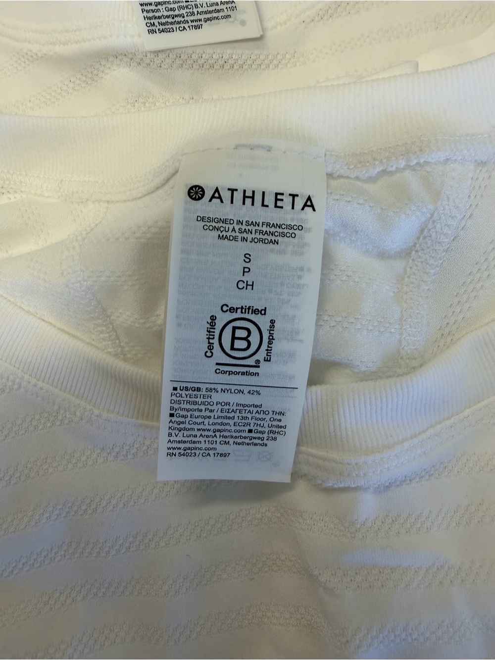 Athleta White Textured Athletic Tank